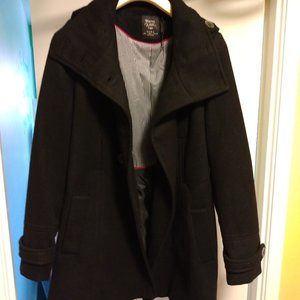 Zara black peacoat